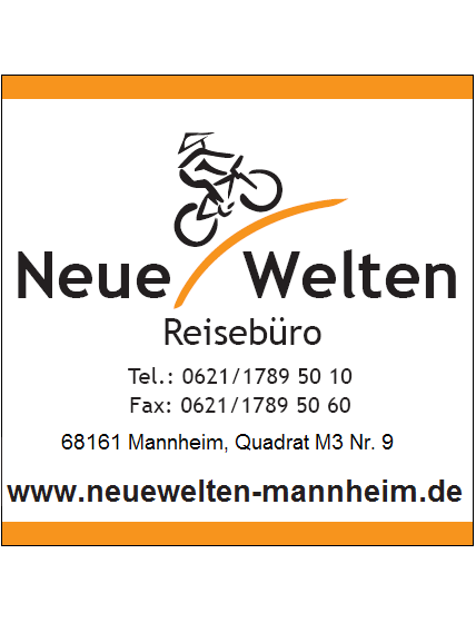Neue Welten Reisebro in 68161 Mannheim, Quadrat M3, Nr. 9 - Inh. Michael Herrmann (e.K.) Tel. 0621/17895010